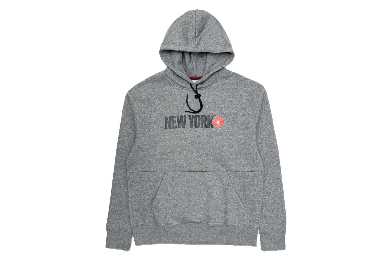 Jordan Carbon Heather New York City Pullover Hoodie - M