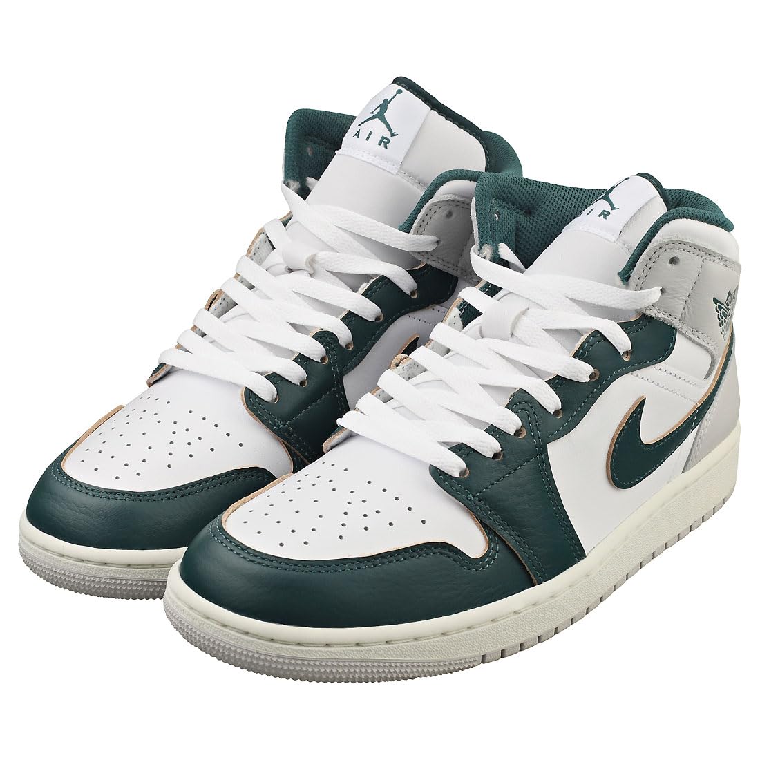Jordan Men's 1 Mid SE White/Oxidized Green-Sail (FQ7720 103) - 11.5