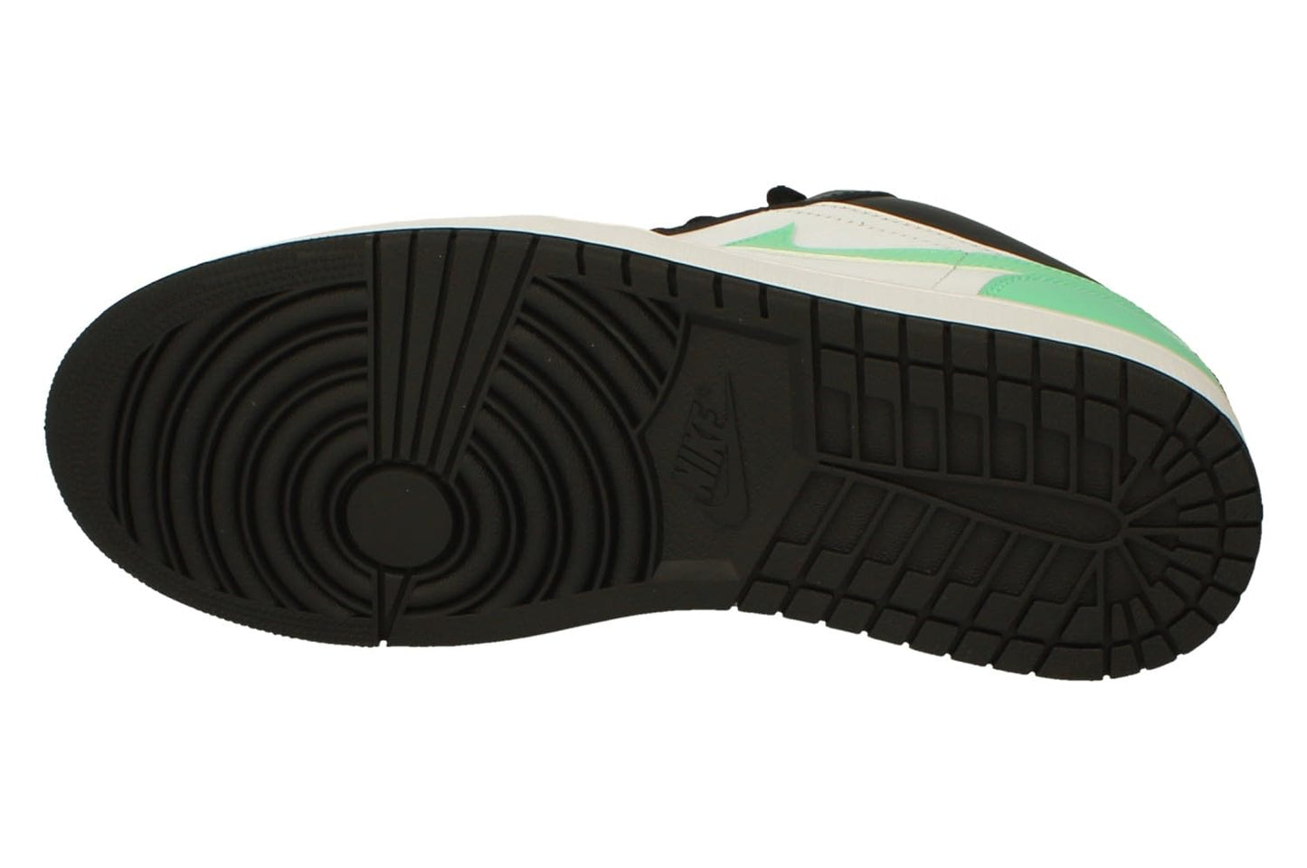 Nike Men's Air Jordan 1 Low Shoes White, Black, Green, Luminous