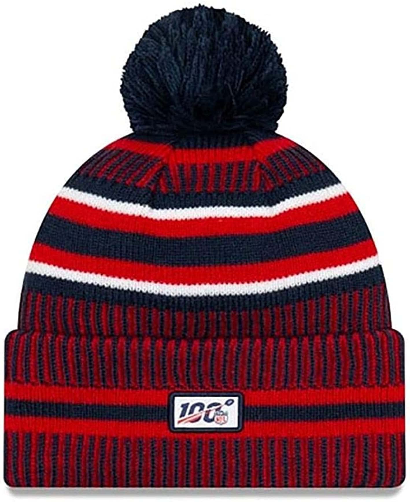 New Era Authentic Collection Patriots New England Cold Weather Bear Cuffed Knit Beanie Skully Cap Hat One Size Fit Most