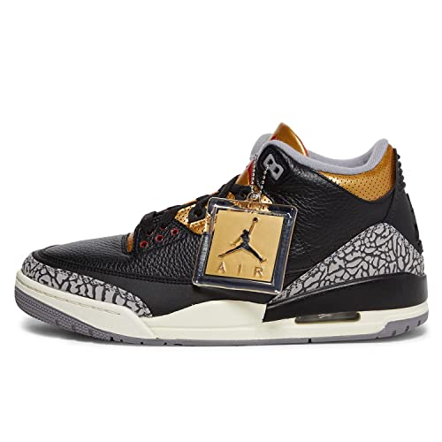 Jordan Womens WMNS Air Jordan 3 CK9246 067 Black Cement Gold Black, Brown