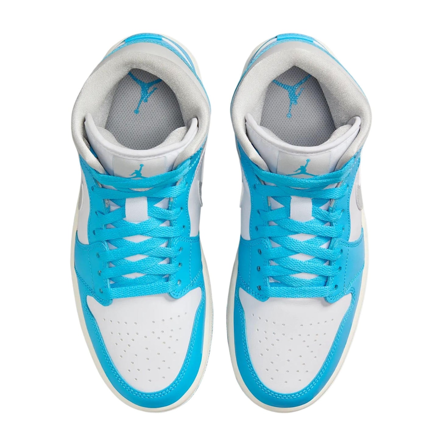 Air Jordan 1 Mid Women's Shoes (BQ6472-400, Dark Powder Blue/White/Sail/Neutral Grey)