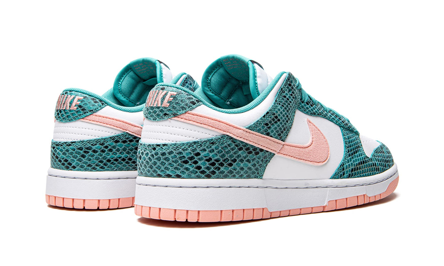 Nike Mens Dunk Low DR8577 300 Snakeskin Washed Teal Bleached Coral