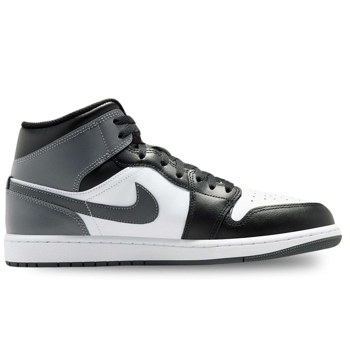 Air Jordan 1 Mid Men's Shoes (DQ8426-001, Black/White/Iron Grey)