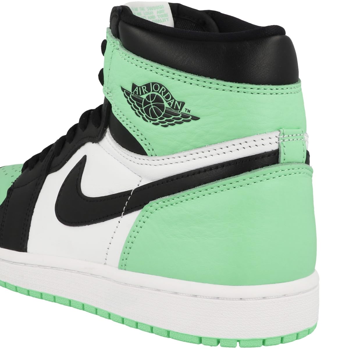 Nike Men's Air Jordan 1 Retro High OG Sneaker White/Black/Green Glow