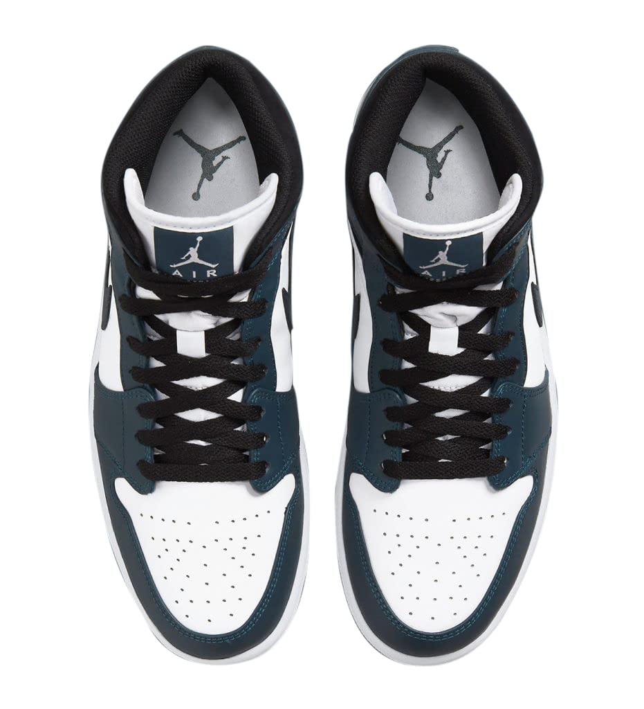 Nike Men's Air Jordan 1 Mid Sneaker, Armory Navy/White/Black