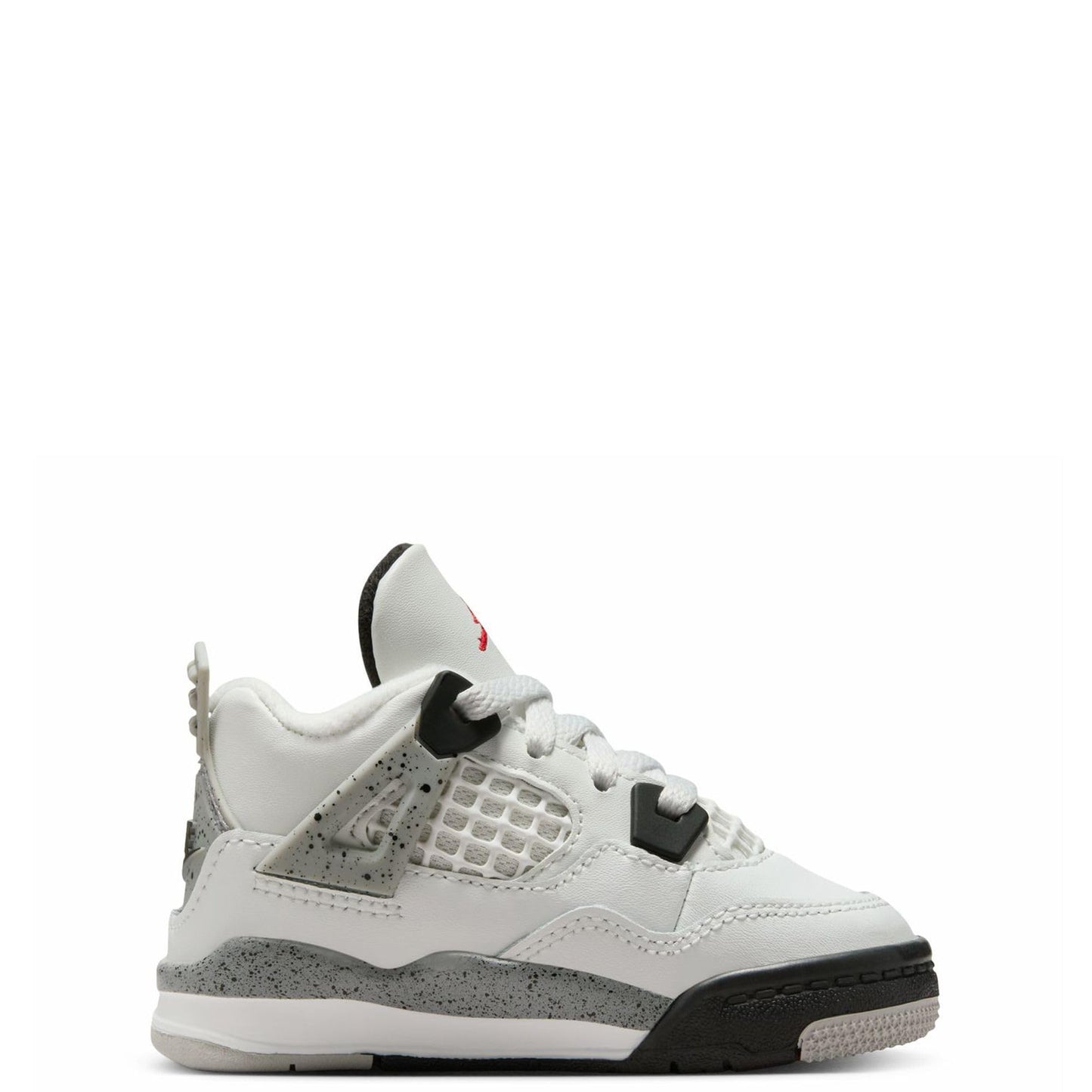 Nike Kids' Air Jordan 4 Retro Grade School Shoes Summit White/Fire Red