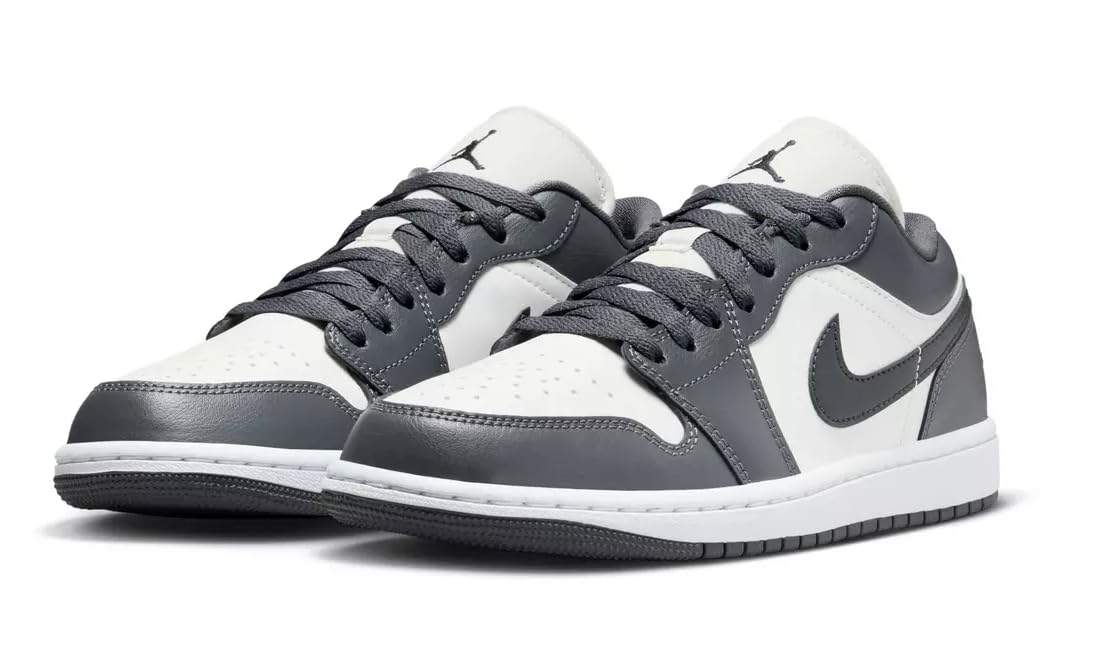 Nike Women's Jordan 1 Low Sail/Off Noir-Dark Grey-White (DC0774-102) (Sail/Off Noir-Dark Grey-White, US Footwear Size System, Adult, Women, Numeric, Medium, 8.5)