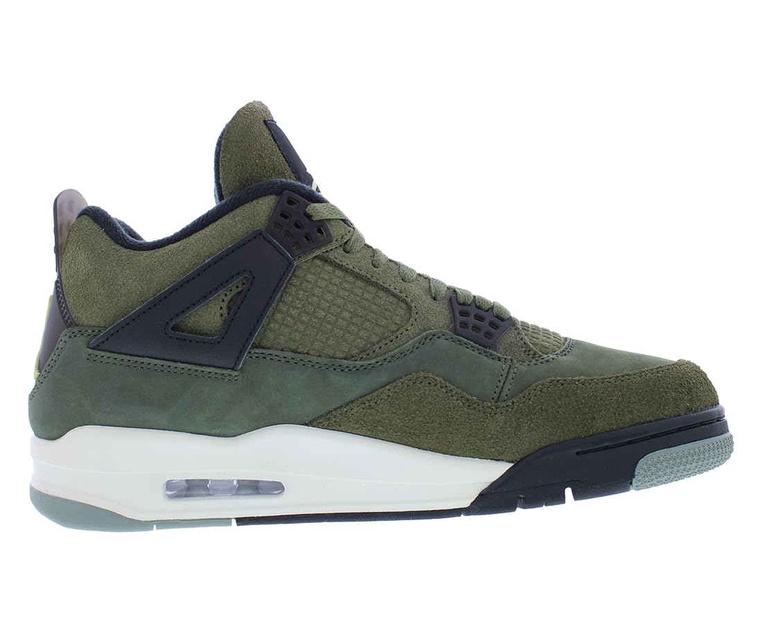 Nike Air Jordan 4 Retro Craft Mens Shoes Medium Olive/Pale Vanilla