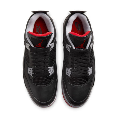 Nike Boys' Jordan 4 Retro Shoes Black/Fire Red-cement Grey