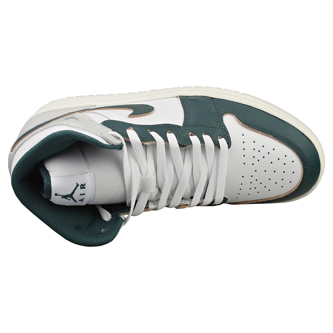 Jordan Men's 1 Mid SE White/Oxidized Green-Sail (FQ7720 103) - 11.5