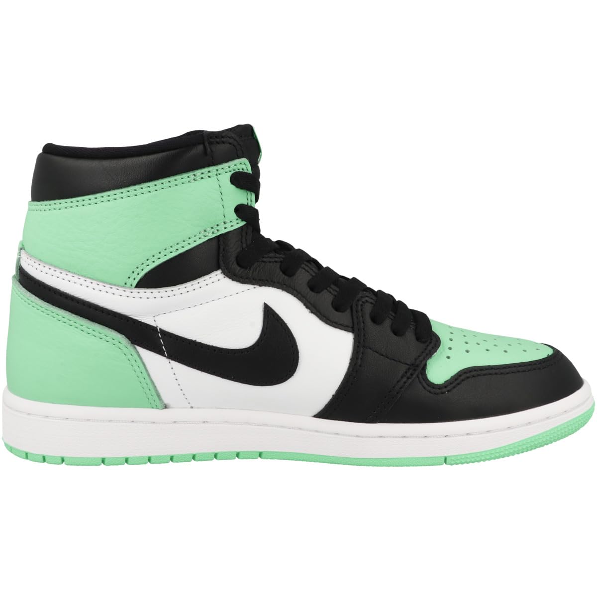 Nike Men's Air Jordan 1 Retro High OG Sneaker White/Black/Green Glow