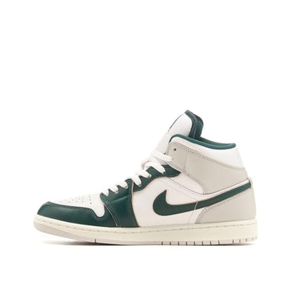 Nike Men's Air Jordan 1 Mid SE Sneaker White/Sail/Neutral Grey/Oxidized Green
