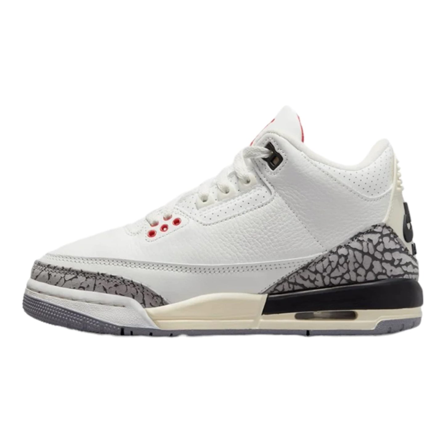 Nike Kids' Air Jordan 3 Retro Shoes Summit White/Fire Red-black