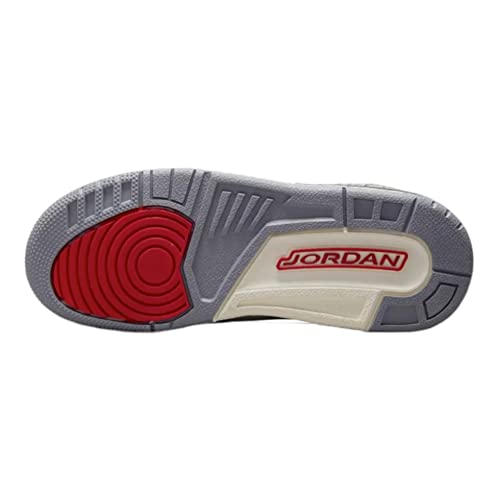 Nike Kids' Air Jordan 3 Retro Shoes Summit White/Fire Red-black