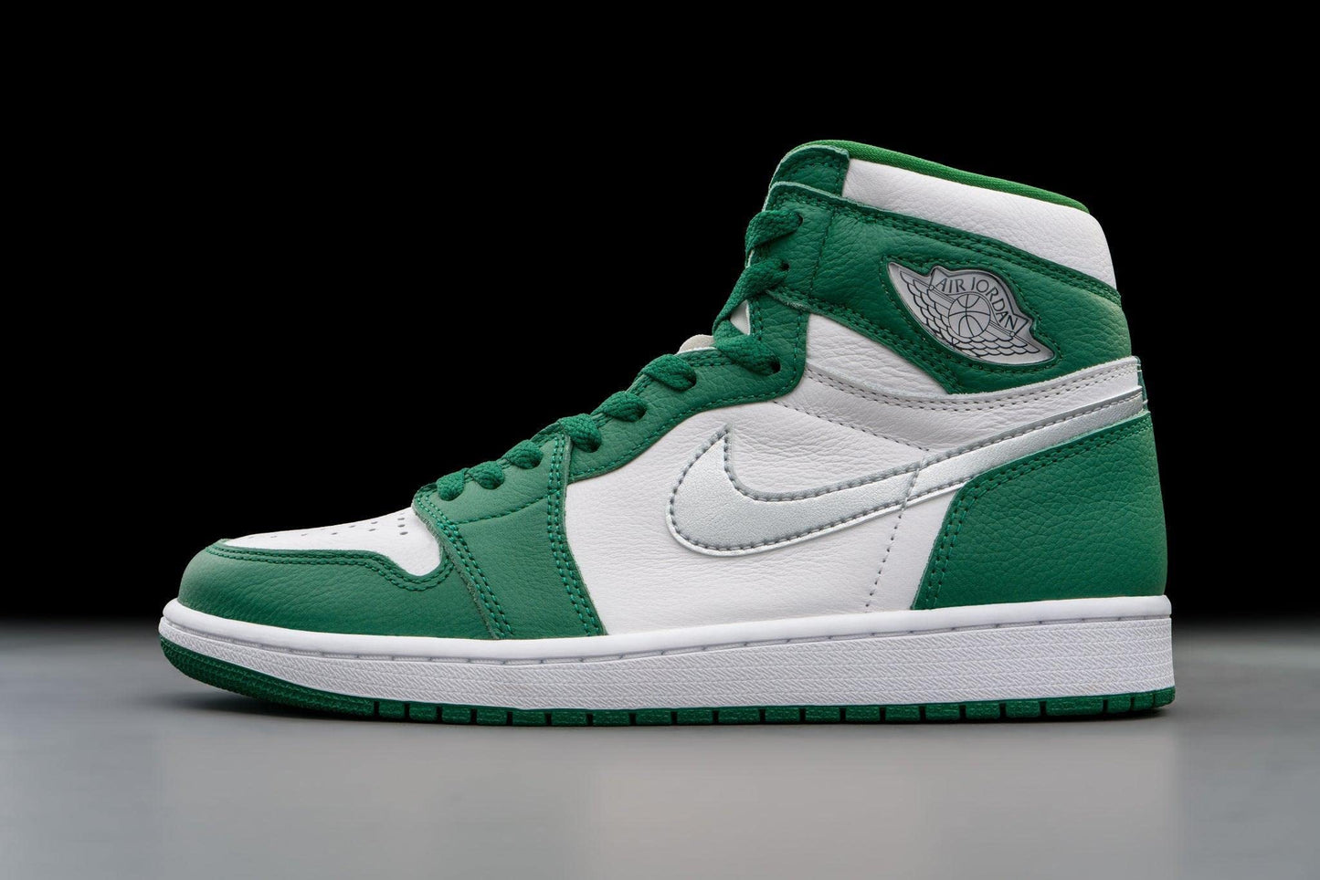 Jordan Men's 1 Retro High OG shoes, Gorge Green/Metallic Silver-wh
