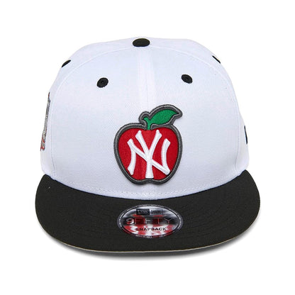 New Era NY New York Yankees 9FIFTY 100th Anniversary Big Apple Snapback Cap, Adjustable Hat White