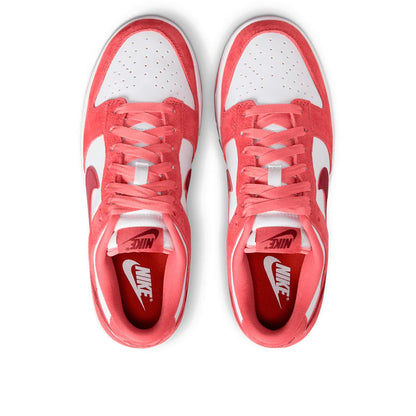 Nike Women's Dunk Low Sneakers White Red Team Adobe