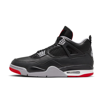 Nike Boys' Jordan 4 Retro Shoes Black/Fire Red-cement Grey