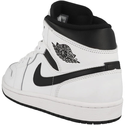 White / Black Nike Air Jordan 1 Mid