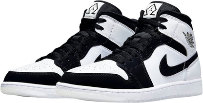 Nike Men's Air Jordan 1 Mid SE Sneaker White/Black-multi-color