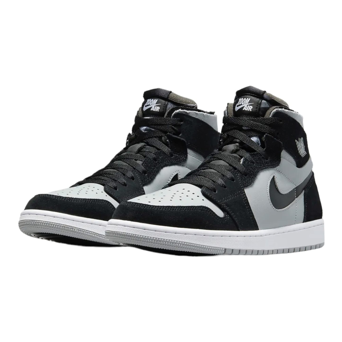 Nike Men's Air Jordan 1 Zoom CMFT 2 Sneaker Black/White-lt Smoke Grey