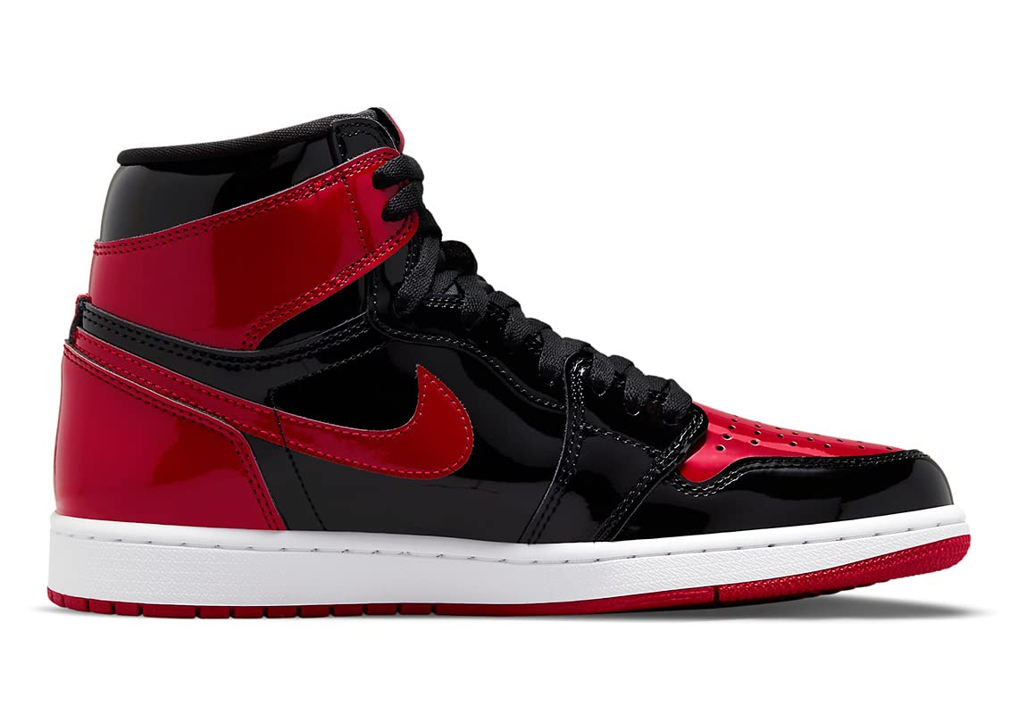 Nike Men's Air Jordan 1 Retro High OG Sneaker Bred Black and Red