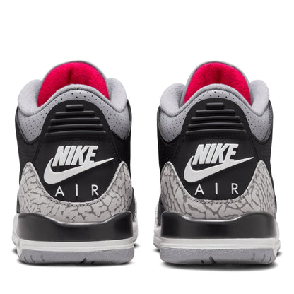 Nike Kids' Air Jordan 3 Retro Shoes Black/White/Dark Charcoal