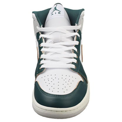 Jordan Men's 1 Mid SE White/Oxidized Green-Sail (FQ7720 103) - 11.5
