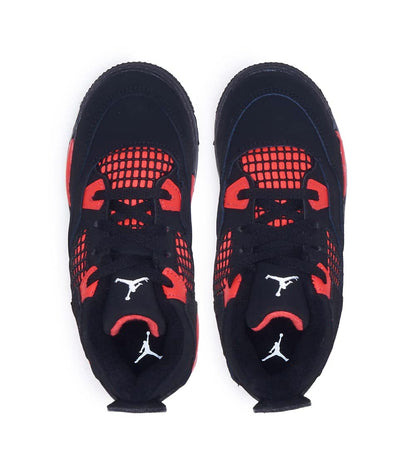 Nike Kid's Air Jordan 4 Retro Sneaker Black/White-red