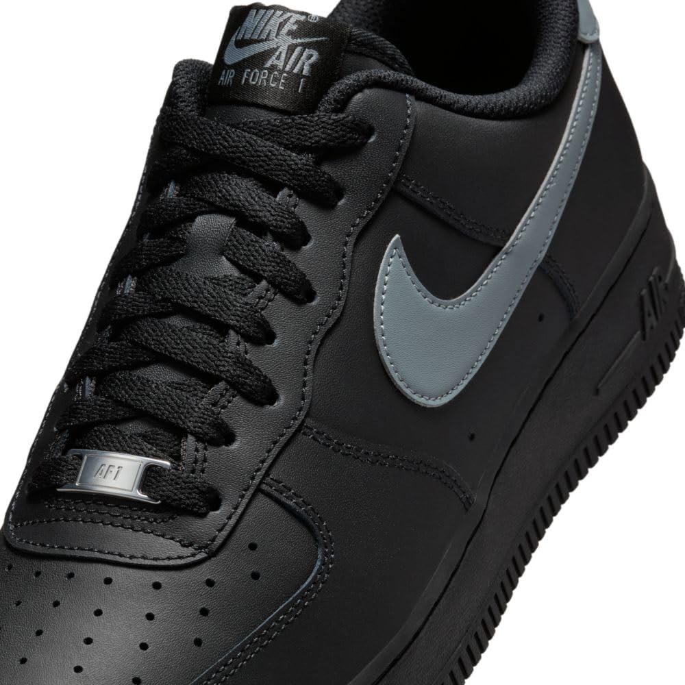 Nike Air Force 1 '07 Mens Lifestyle Shoes (Black/Grey) (FJ4146-003, Black/Grey)