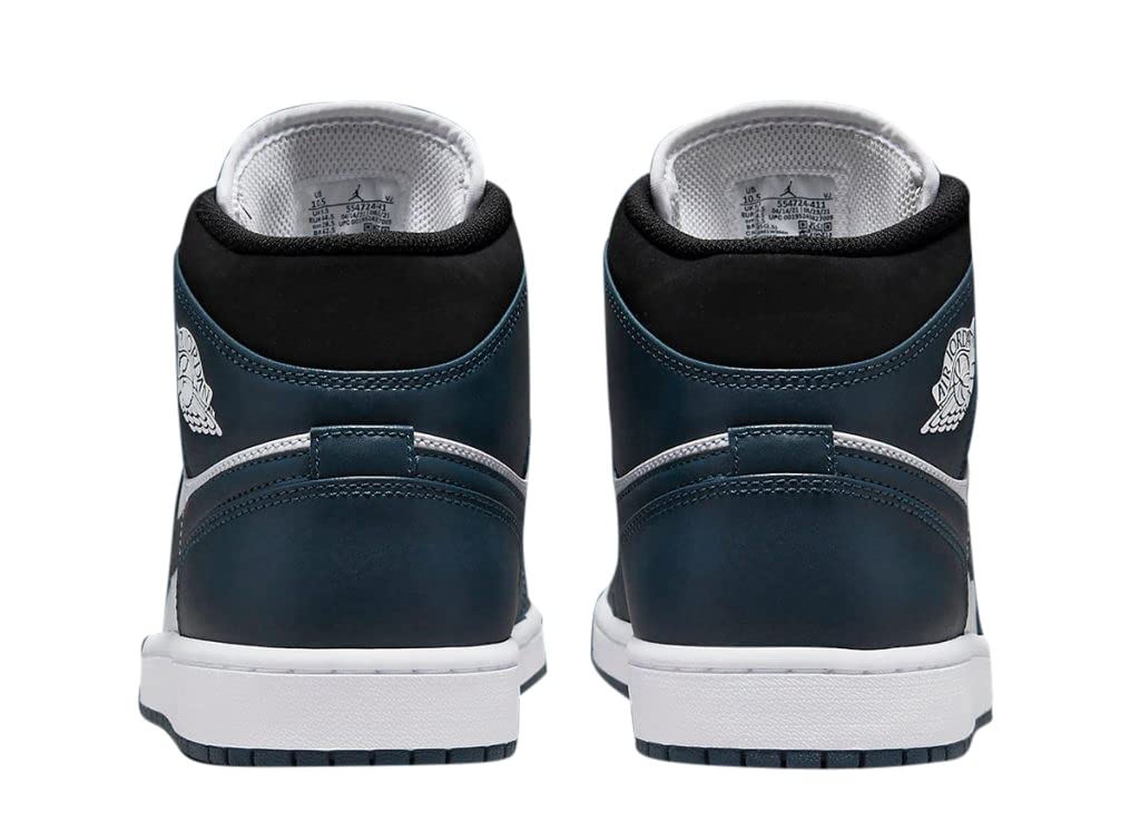 Nike Men's Air Jordan 1 Mid Sneaker, Armory Navy/White/Black