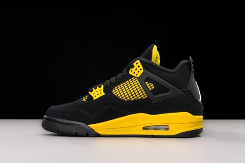 Nike Jordan 4 Retro Mens Shoes Black/White-tour Yellow