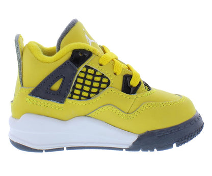 Nike Kid's Air Jordan 4 Retro Sneaker Black/White-tour Yellow