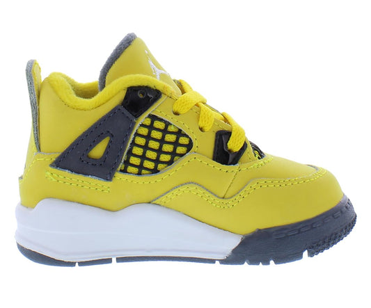 Nike Kid's Air Jordan 4 Retro Sneaker Black/White-tour Yellow