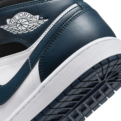 Nike Men's Air Jordan 1 Mid Sneaker, Armory Navy/White/Black