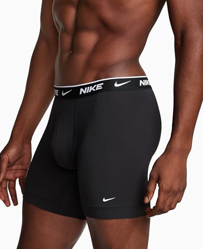Nike mens Essential Cotton Stretch W/Fly Boxer Brief Underwear (3-pack)