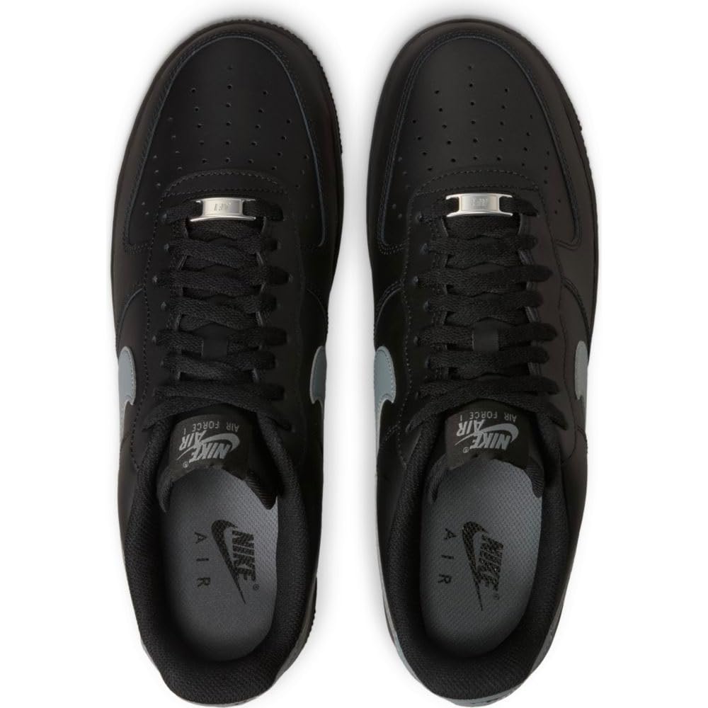 Nike Air Force 1 '07 Mens Lifestyle Shoes (Black/Grey) (FJ4146-003, Black/Grey)