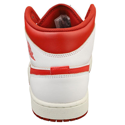 Nike Men's Air Jordan 1 Mid SE Sneaker White Lobster Dune Red Sail 160