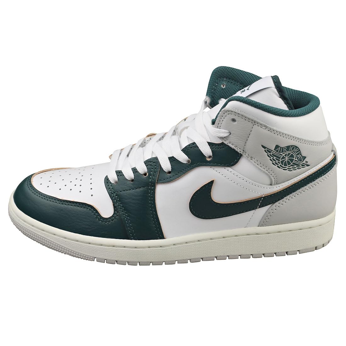 Jordan Men's 1 Mid SE White/Oxidized Green-Sail (FQ7720 103) - 11.5