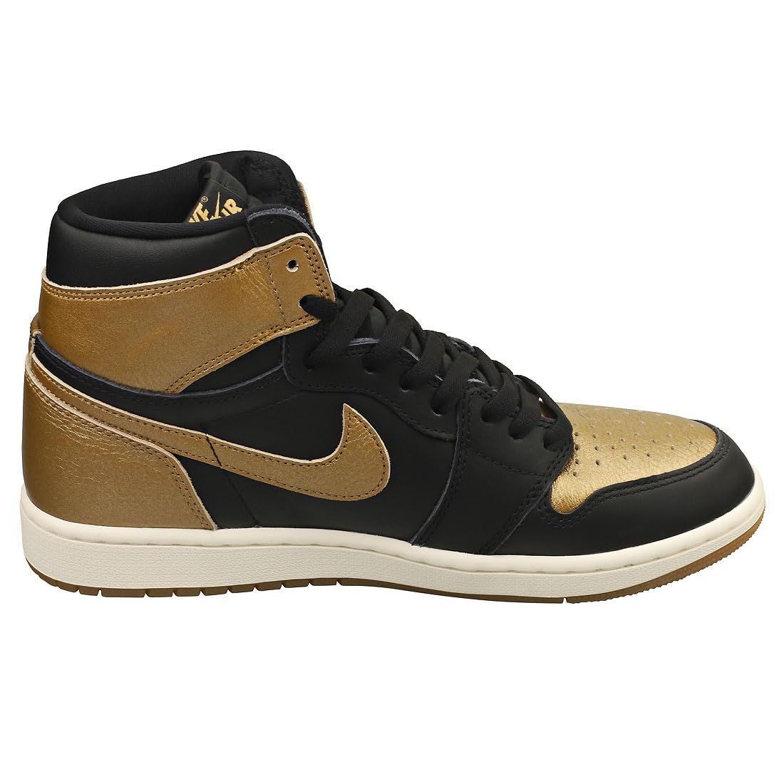 Nike Men's Air Jordan 1 Retro High OG Sneaker Black/Sail/Metallic Gold
