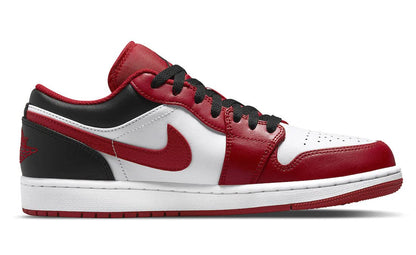 Nike Mens Air Jordan 1 Low Shoes White Red and Black