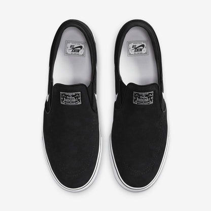 Nike SB Janoski+ Slip Skate Shoes (FN5893-001, Black/Black/Black/White)