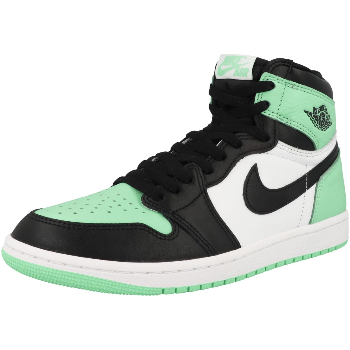 Nike Men's Air Jordan 1 Retro High OG Sneaker White/Black/Green Glow