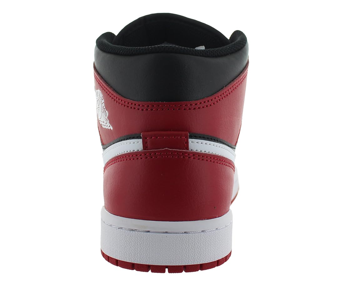 Jordan Men's 1 Mid White/Midnight Navy-Wolf Grey (DQ8426 104) Black/Gym Red/White
