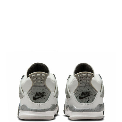 Nike Kids' Air Jordan 4 Retro Grade School Shoes Summit White/Fire Red