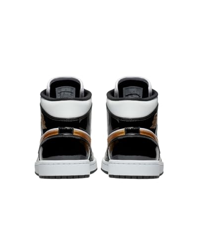 Jordan Air 1 Mid Se (Black/Metallic Gold-White, 9.5)