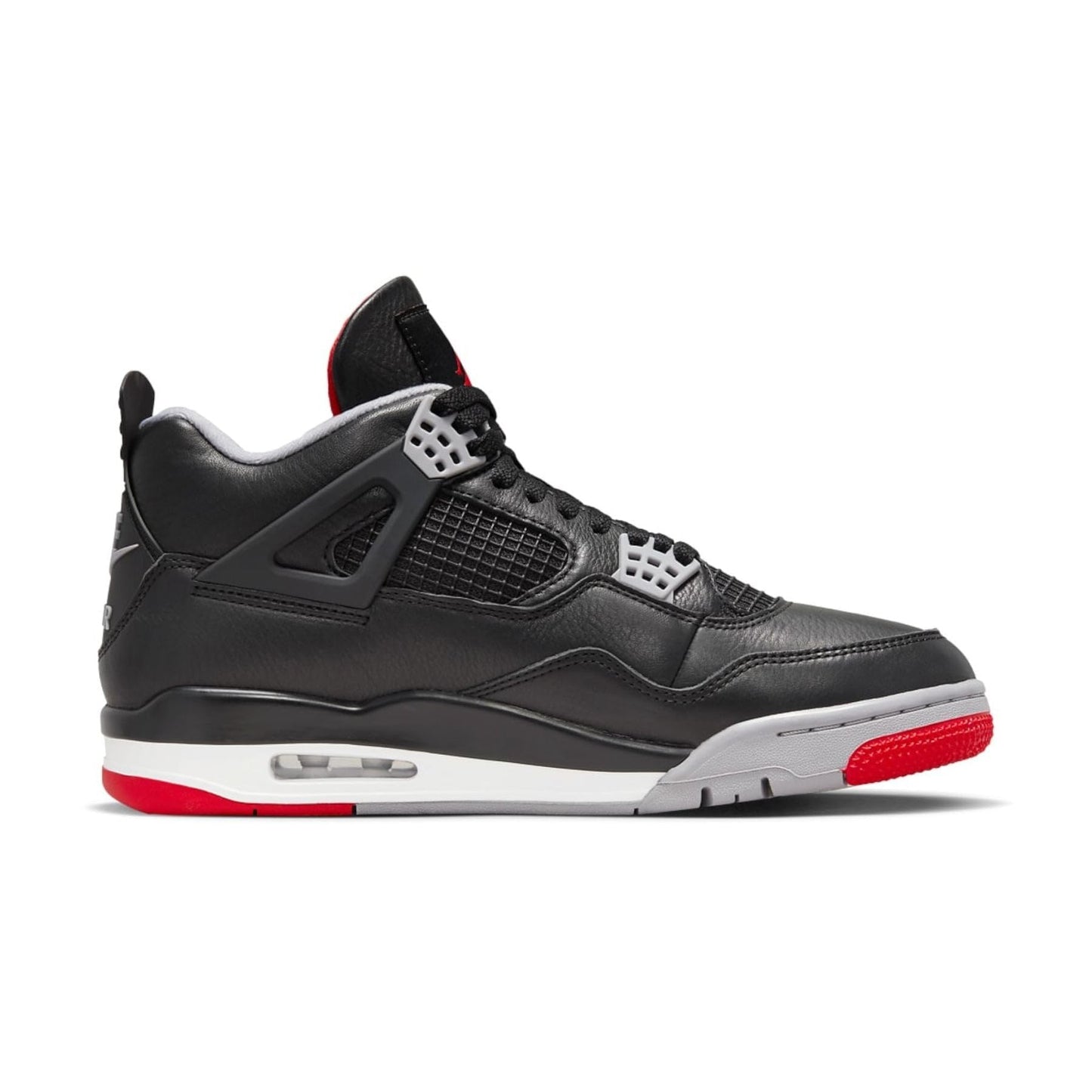 Nike Boys' Jordan 4 Retro Shoes Black/Fire Red-cement Grey