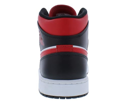 Nike Men's Air Jordan 1 Mid SE Sneaker Black Red Fire White