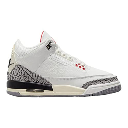 Nike Kids' Air Jordan 3 Retro Shoes Summit White/Fire Red-black